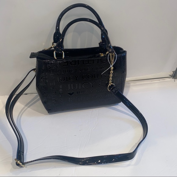 Juicy Couture Woman Faux Leather Satchel Hand Bag Purse Crossbody Deboss NWT - Picture 4 of 9